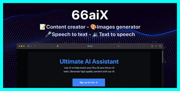 66aix v36.0.0 Nulled – AI Content, Chat Bot, Images Generator & Speech to Text (SAAS) PHP Script