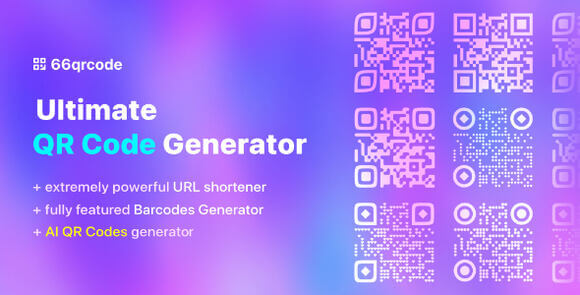 66qrcode v38.0.0 Nulled – AI QR Codes & Barcodes Generator & URL Shortener (SAAS) Script