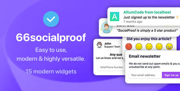 66socialproof v53.0.0 Nulled – Social Proof & FOMO Widgets Notifications (SAAS) Script