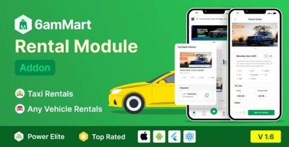 6amMart Car Rental Module Addon v1.6