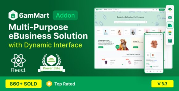 6amMart v3.7 – React User Website Script