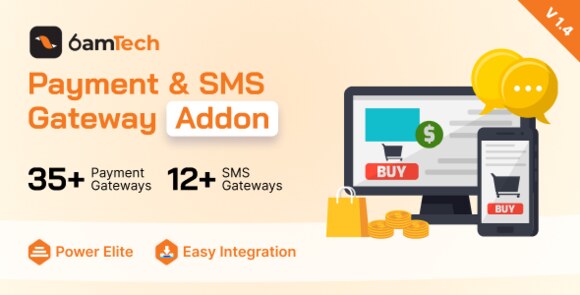 6amTech Payment & SMS Gateway Addon v1.4 Nulled