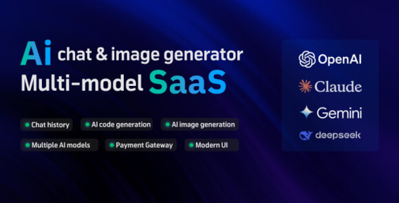 AI Chat, Image v3.0.0 – AI Multi Model SaaS Script