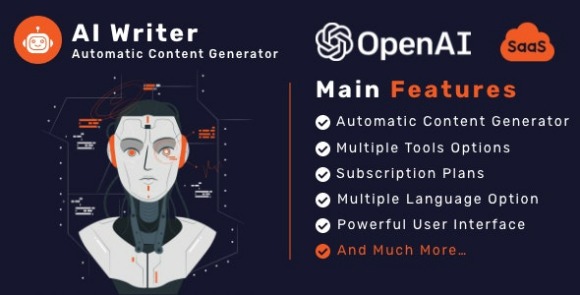 AI Writer SaaS v1.0 – Powerful Automatic Content Generator Tools & Writing Assistant PHP Script