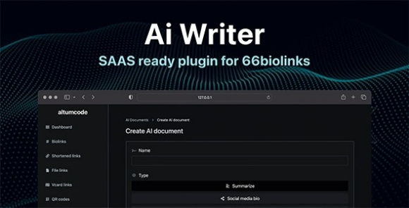 AI v7.0.0 – Writing Assistant, Image Generator, Speech to Text – 66biolinks Plugin