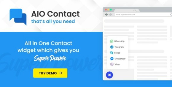 AIO Contact v2.8.0 – All in One Contact Widget – Support Button