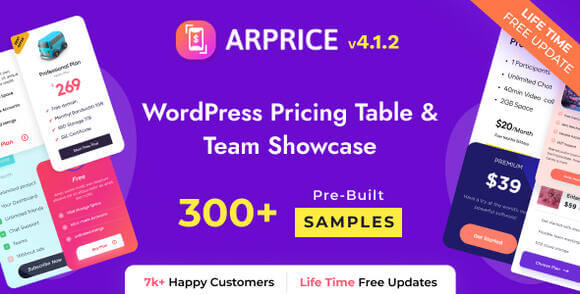 ARPrice v4.1.2 – WordPress Pricing Table Plugin