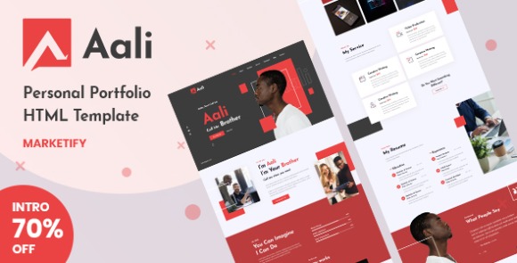 Aali v1.0 – Personal Portfolio Template Free