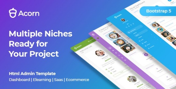 Acorn v2.0 – Bootstrap 5 HTML Laravel .Net Admin Template Free