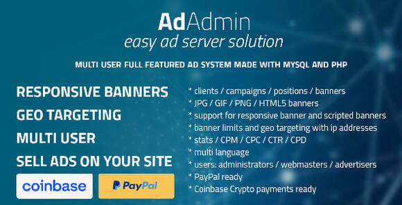 AdAdmin v4.3.4b – Easy Full Featured Ad Server PHP Script