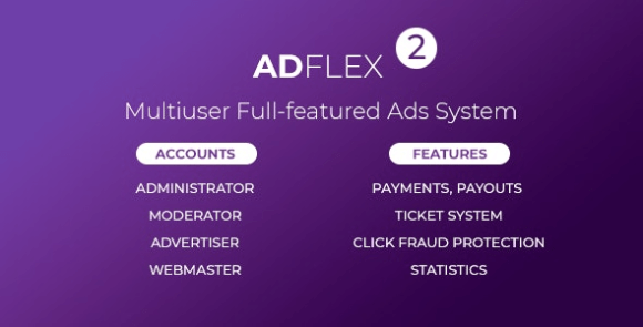 AdFlex v2.0.7 Nulled – Multi User Full-featured Ads System PHP Script