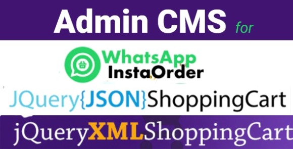 Admin CMS for WhatsApp Insta Order v1.0.4 – jQuery JSON Store Shop – jQuery XML Store Shop Script