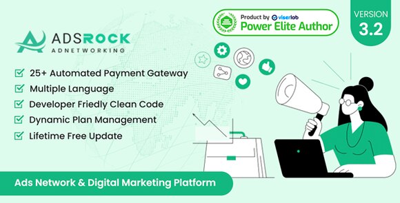 AdsRock v3.2 Nulled – Ads Network & Digital Marketing Platform Script