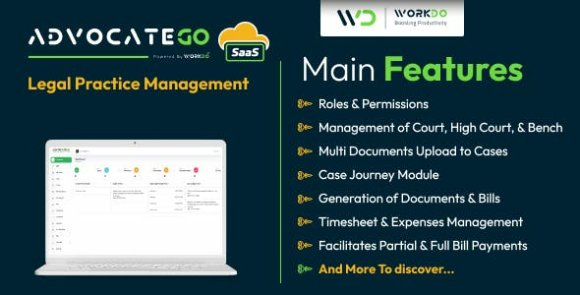 AdvocateGo SaaS v4.3 Nulled – Legal Practice Management PHP Script