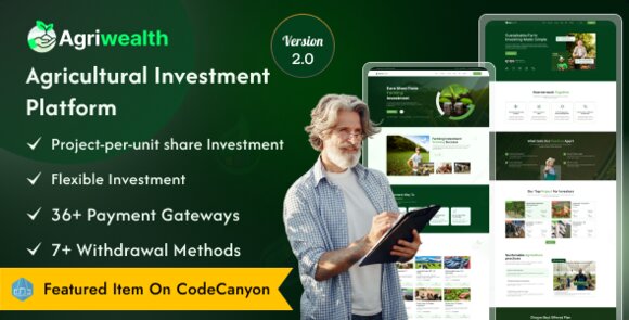 AgriWealth v2.1 Nulled – Agricultural HYIP Investment and Ecommerce Solution PHP Script
