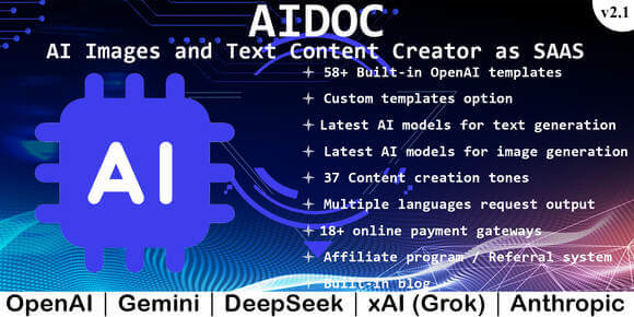 Aidoc v2.1 – AI Writing Assistant and Content Creator Script