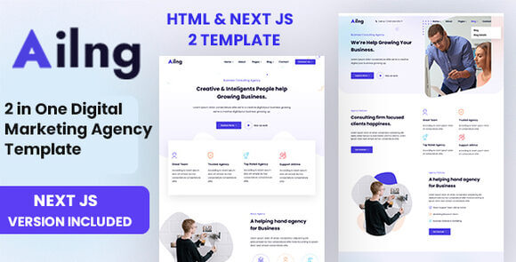 Ailng – 2 in One Digital Marketing Agency Template