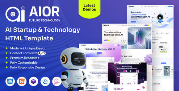 Aior – AI Startup & Technology HTML Template