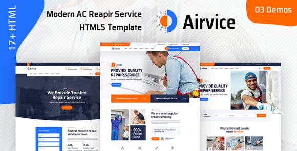 Airvice – AC Repair Services HTML5 Template