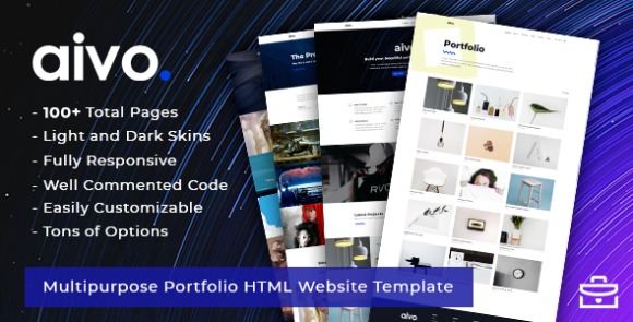 Aivo v1.5 – Responsive Portfolio HTML Website Template Free
