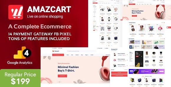 AmazCart v5.1.4 Nulled – Laravel Ecommerce System CMS Multi-Vendor Script