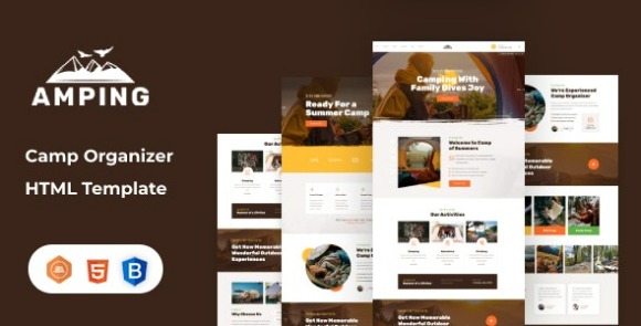 Amping v1.0 – Camp Organizer HTML Template Free