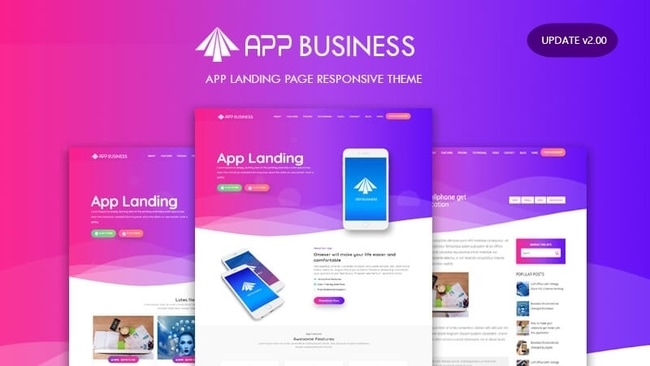 App Business Landing Page Blogger Template v2.0
