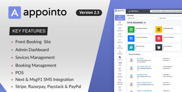 Appointo v2.3.9 Nulled – Booking Management System PHP Script