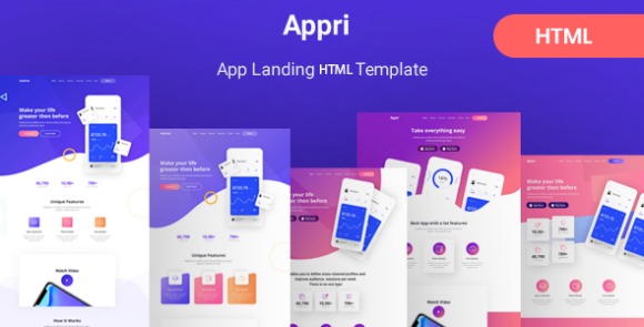 Appri v1.0 – App Landing HTML5 Template Free