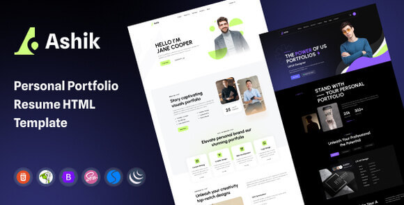 Ashik – Personal Portfolio HTML Template