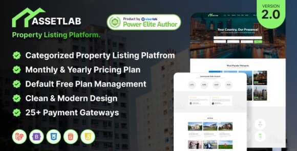 AssetLab v2.0 Nulled – Property Listing Platform | Property Buy Sell | Property Rent Script