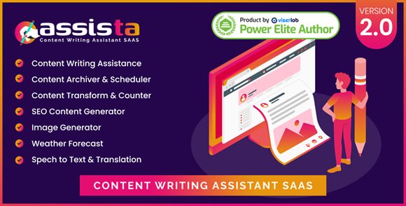 Assista v2.0 Nulled – Content Writing Assistant as SAAS Script