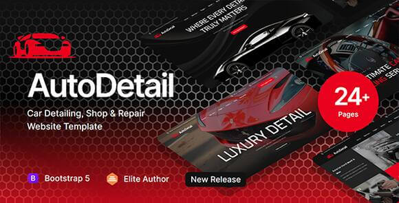 AutoDetail – Car Detailing, Shop & Repair HTML Template
