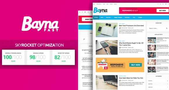 Bayna Fast – High Speed Optimized Blogger Template Free