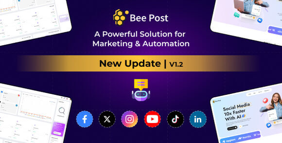 BeePost v2.2 Nulled – AI Social Media Management & Content Creation SaaS with Subscription System Script