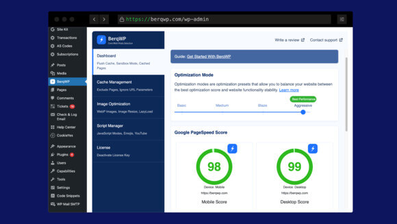 BerqWP v2.2.63 – Automatic PageSpeed Optimization WordPress Plugin