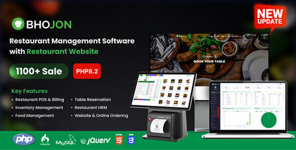 Bhojon v4.0 Nulled – Best Restaurant Management Software with Restaurant Website