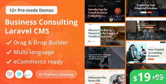 Bione v2.0 Nulled – Business Consulting Laravel CMS with Live Page Builder Script