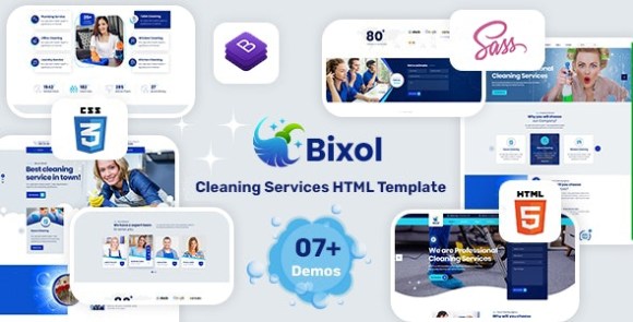 Bixol v1.0 – Cleaning Services HTML Template Free