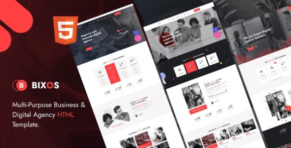 Bixos v1.0 – Business & Digital Agency HTML Template Free