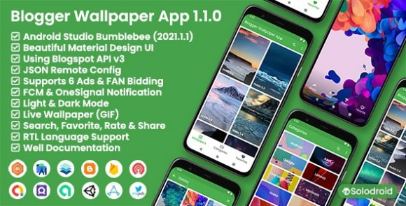 Blogger Wallpaper App v1.1.0 – Blogger API v3 Source Code
