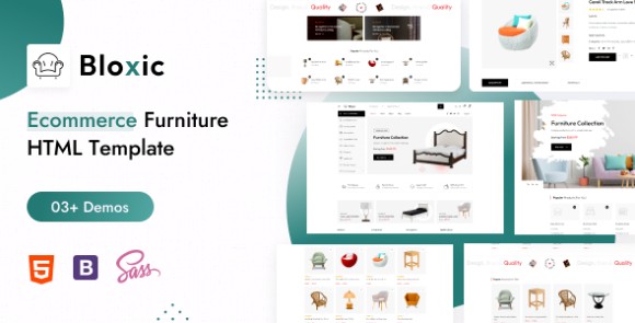 Bloxic v1.0 – Furniture Store HTML Template Free