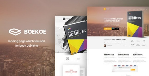 Boekoe v1.0 – Book Landing Page HTML Template