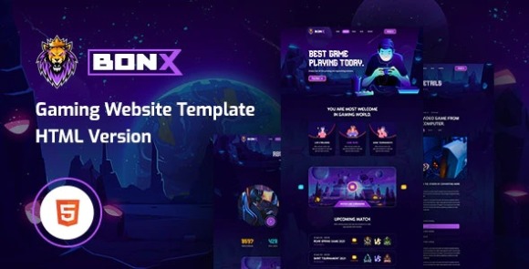 Bonx v1.0 – React JS Gaming Website Template with Gatsby Free