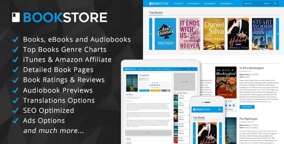 BookStore v1.3 – Books, eBooks and Audiobooks Affiliate Script Nulled