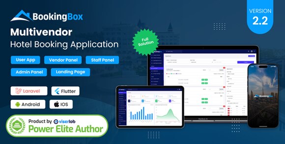 BookingBox v2.3 Nulled – Complete MultiVendor Hotel Booking Application SAAS Script