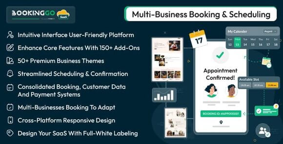 BookingGo SaaS v5.7 Nulled – Multi Business Appointment Booking and Scheduling Script