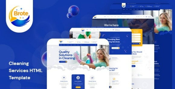 Brote v1.0 – Cleaning Services HTML Template Free