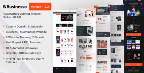 Businesso v6.0 Nulled – Business Website SAAS (Multitenancy) Script