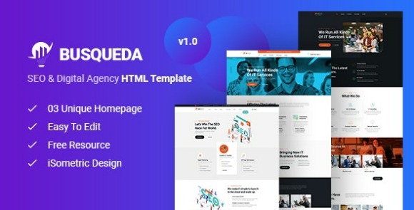 Busqueda v1.0 – SEO & Digital Agency HTML Template Free